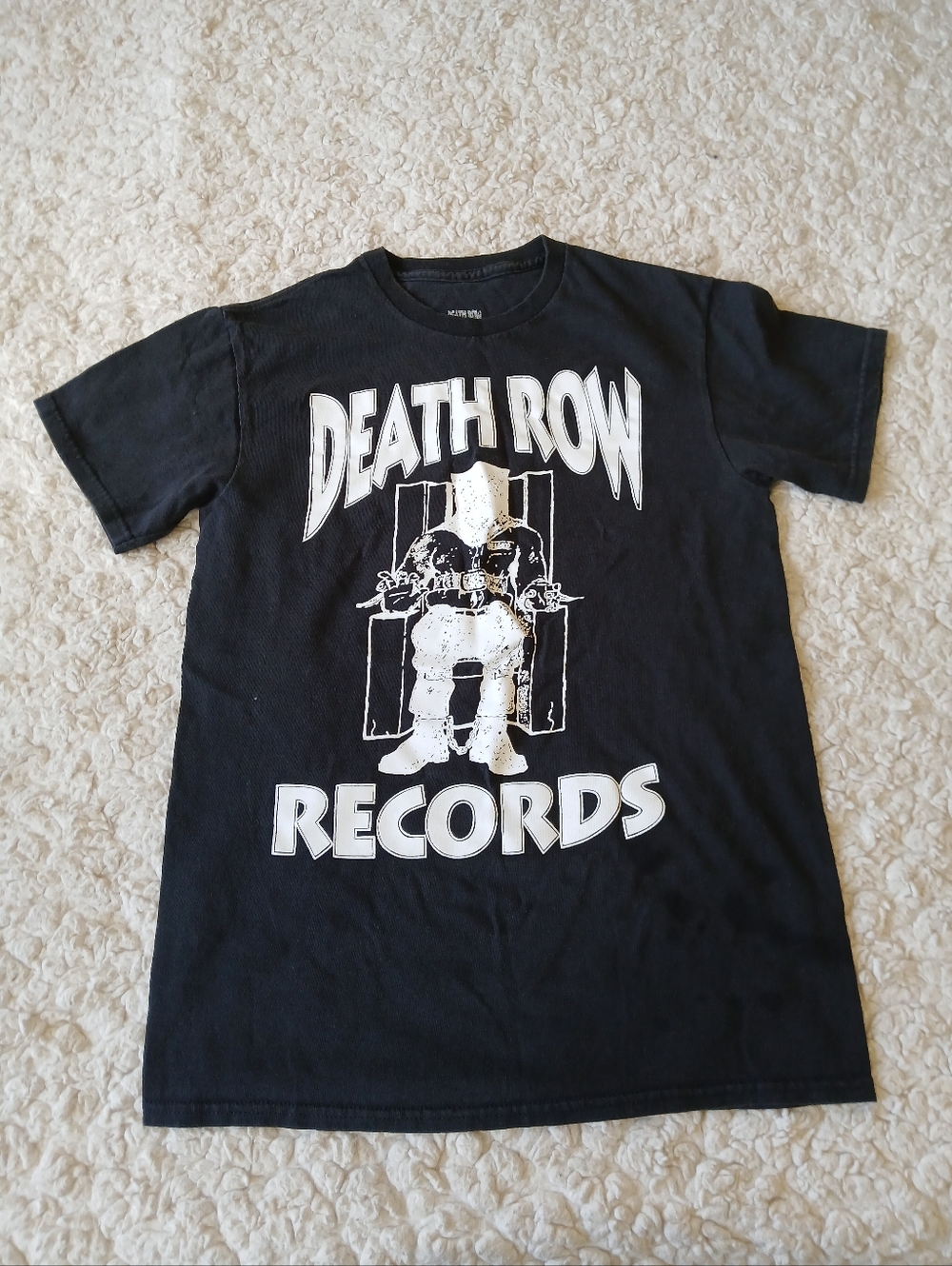 Death Row Record Shirt Unisex Small Black Graphic